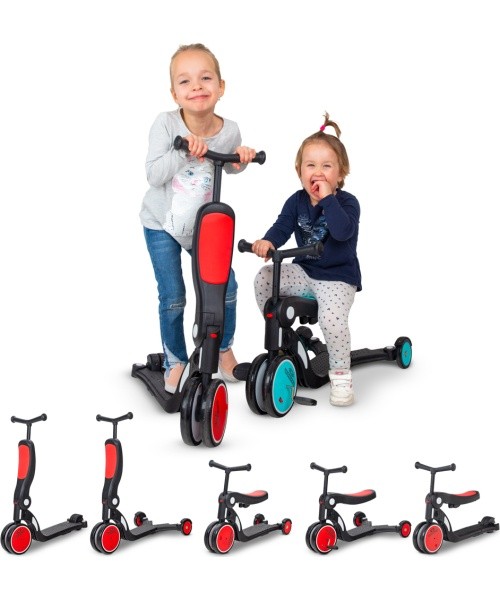 Children’s Multi-Purpose Vehicle 5-in-1 Worker Finfo - Red