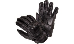 Leather Motorcycle Gloves W-TEC Trogir - Black