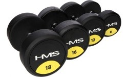 Kummikattega hantel HG PRO HMS - 37.5 kg