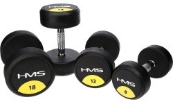 Kummikattega hantel HG PRO HMS - 42.5kg