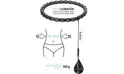 HHW11 PLUS SIZE HULA HOOP BLACK WITH WEIGHT HMS