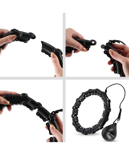 HHW11 PLUS SIZE HULA HOOP BLACK WITH WEIGHT HMS