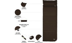 NC4001 BLACK SELF-INFLATING MAT NILS CAMP