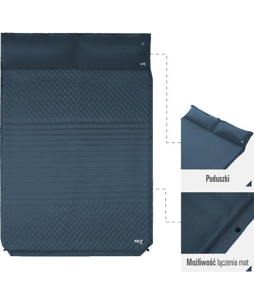 NC4060 ANTHRACITE SELF INFLATING DOUBLE MAT WITH CUSHION NILS CAMP