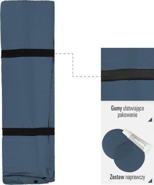 NC4060 ANTHRACITE SELF INFLATING DOUBLE MAT WITH CUSHION NILS CAMP