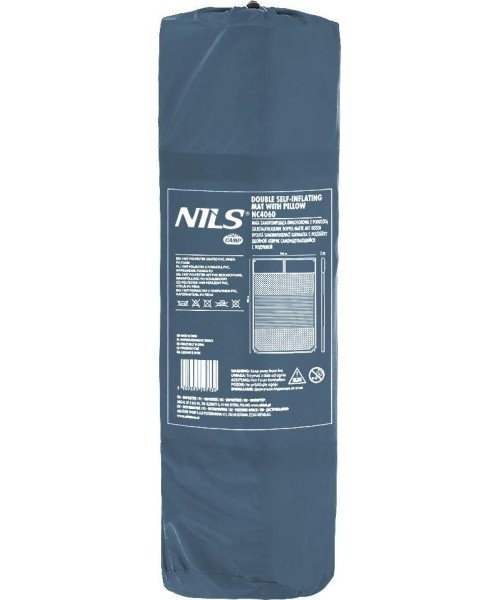 NC4060 ANTHRACITE SELF INFLATING DOUBLE MAT WITH CUSHION NILS CAMP