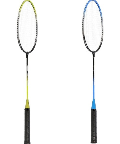 NRZ014 STEEL / BADMINTON SET 4 ROCKETS + 3 SHUTTLECOCKS + NET 195x22cm + COVER NILS
