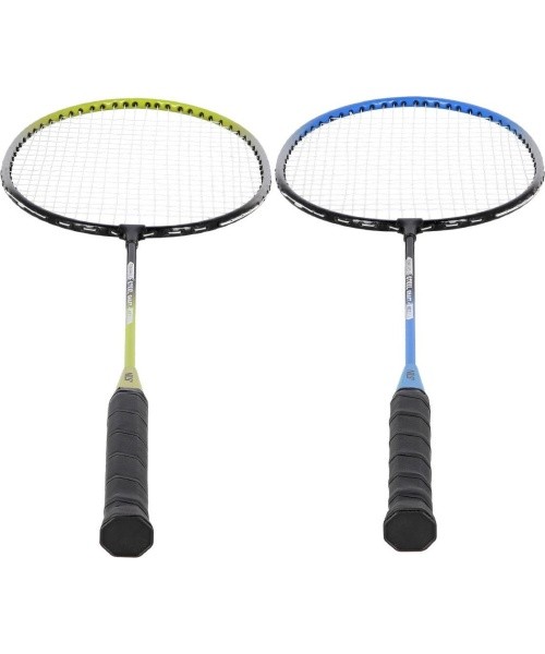 NRZ014 STEEL / BADMINTON SET 4 ROCKETS + 3 SHUTTLECOCKS + NET 195x22cm + COVER NILS