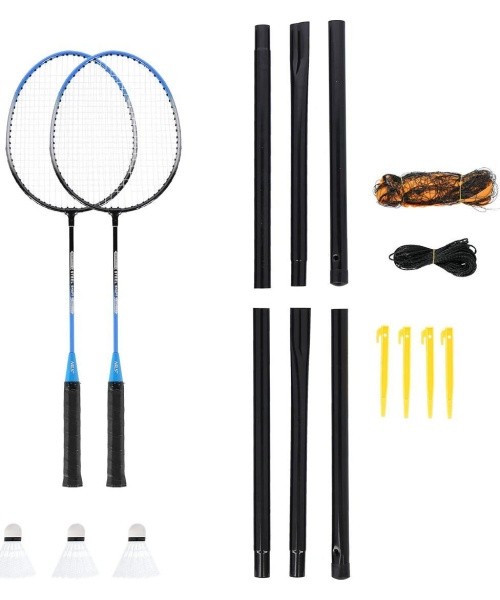 NRZ012 TERAS / SULGPALLI KOMPLEKT 2 RAKETTI + 3 SÄRGIKUULI + VÕRK + KATE NILS