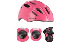 Kiivri ja kaitsmete komplekt MTW01+H210 NILS Extreme - MTW01+H210 PINK HELMET WITH PROTECTORS SET NILS EXTREME