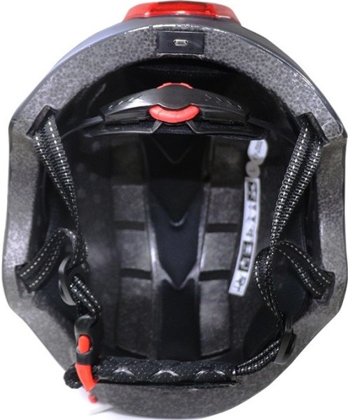 Beaster BS51BL Helmet with LED Lights, Size M, White