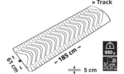 Täispuhutav matt Cattara Track, sinine, 215x61 cm