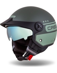 Motorcycle Helmet Cassida Handy Plus Chief Matte Green/Dark Green