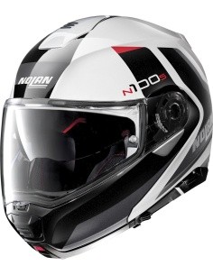 Mootorrattakiiver Nolan N100-5 Hilltop N-Com P/J - Metal White