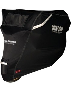 Outdoor Motorcycle Cover Oxford Protex Stretch w/ Climate Membrane M Black