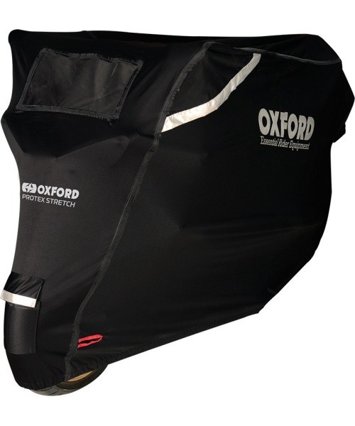 Outdoor Motorcycle Cover Oxford Protex Stretch w/ Climate Membrane M Black