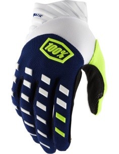 Motocross Gloves 100% Airmatic Blue/White - White/Blue