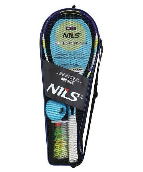 NRS005 CROSSMINTON SET 2 ROCKETS + SHUTTLECOCKS + MARKERS + BALL + COVER NILS