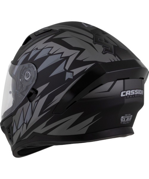 Motorcycle Helmet Cassida Orbit StriX Matte Black/Gray