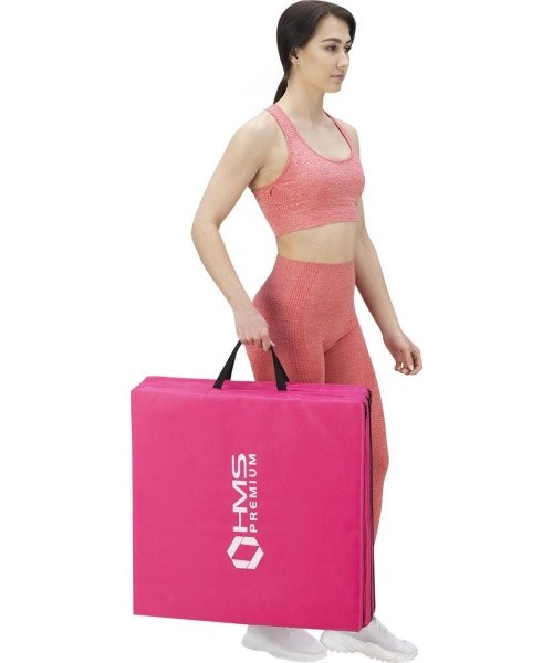 MGS02 GYMNASTIC FOLDABLE MATTRESS 1800x600MM PINK HMS PREMIUM