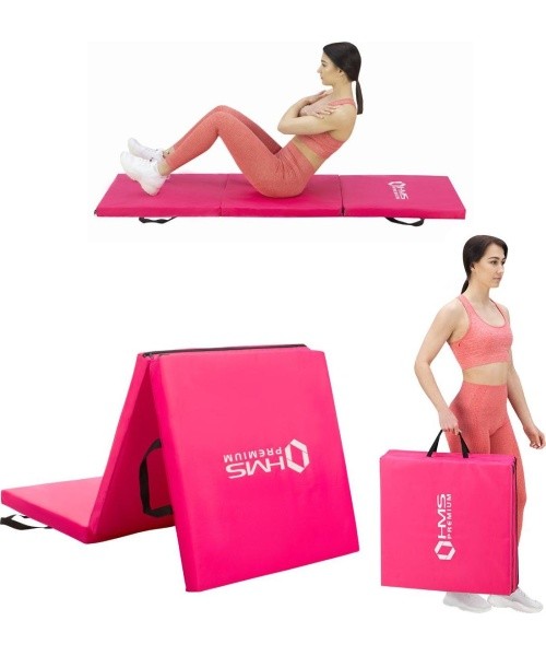 MGS02 GYMNASTIC FOLDABLE MATTRESS 1800x600MM PINK HMS PREMIUM