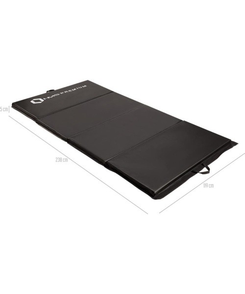 Gymnastic Foldable Mattress HMS Premium MGS01 2400x1200mm, Black
