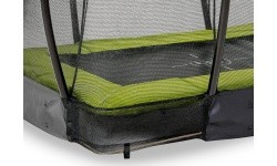 EXIT Silhouette ground trampoline 153x214cm with safety net - green