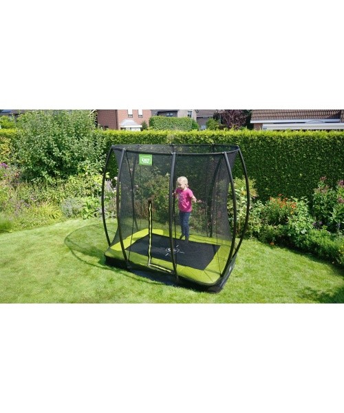 EXIT Silhouette ground trampoline 153x214cm with safety net - green