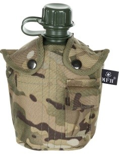 Plastikust välipudel kattega MFH Operation-Camo, 1 l