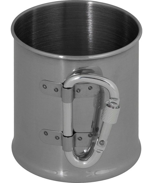 FoxOutdoor roostevabast terasest kruus karabiiniga, 220 ml
