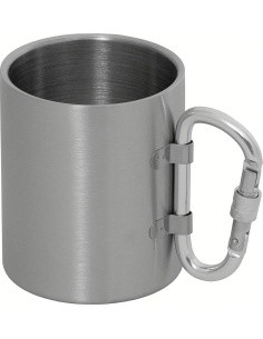 Roostevabast terasest kruus FoxOutdoor karabiiniga, 300 ml