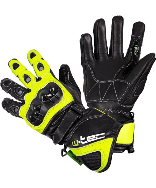 Motorcycle Gloves W-TEC Supreme EVO - Black / Green