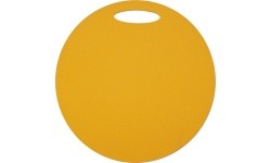 Ümmargune istmematt Yate, 35 cm, kollane