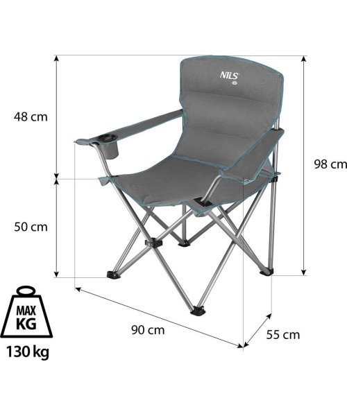 NC3079 GRAY-GREEN CAMPING CHAIR NILS CAMP