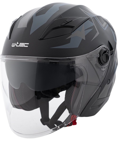 Avatud tüüpi kiiver W-TEC Barcela Vermella - Black and grey