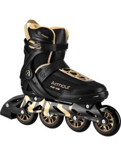 NA22151 INLINE SKATES ARMOUR BLACK SIZE 38  NILS EXTREME - NA22151 INLINE SKATES ARMOUR BLACK GOLD SIZE 38  NILS EXTREME