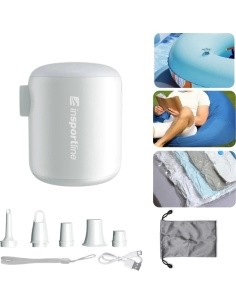 Multifunctional Mini Pump w/ Light inSPORTline Karlston - White