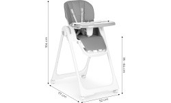 Feeding chair height adjustment eco leather straps double tray