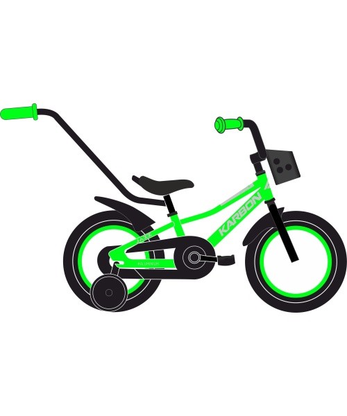 Karbon Jazz 14 children's bike, neon green