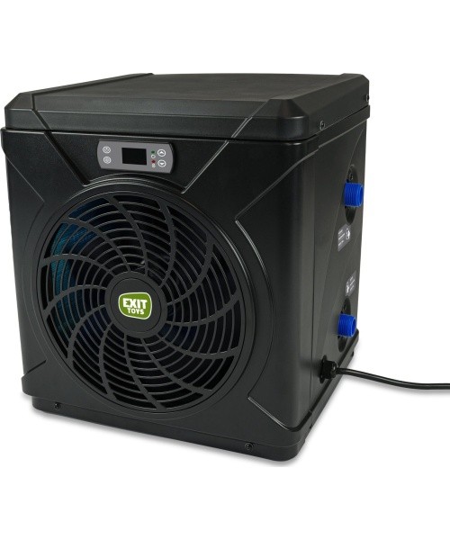 EXIT Stone pool ø488x122cm with sand filter pump and dome and heat pump - grey
