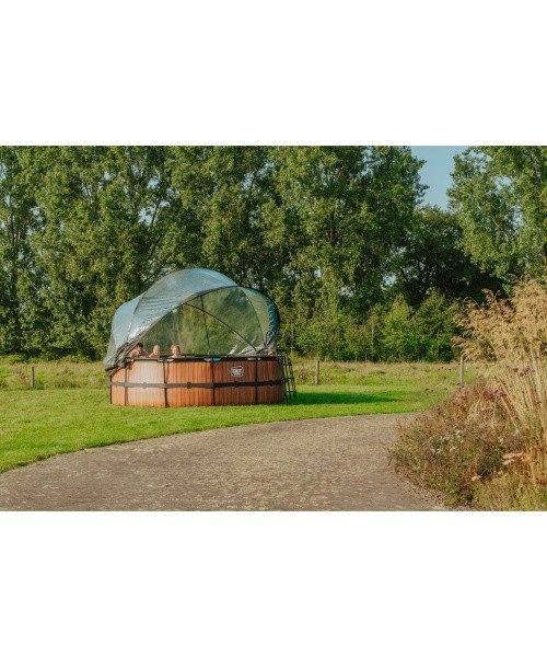 EXIT Black Leather bassein ø427x122 cm liivafiltri pumba, kupli ja soojuspumbaga – must