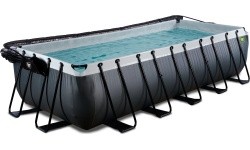 EXIT Black Leather bassein 540x250x122cm liivafiltri pumba ja kupliga – must