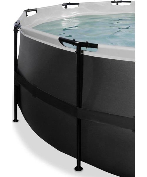 Bassein EXIT Black Leather ø427x122 cm liivafilterpumbaga – must