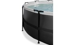 Bassein EXIT Black Leather ø427x122 cm liivafilterpumbaga – must