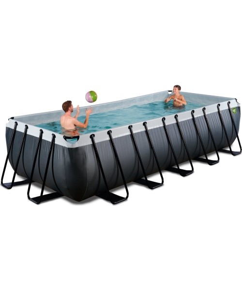 EXIT Black Leather bassein 540x250x122 cm filterpumbaga – must