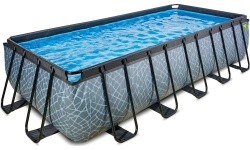 EXIT Stone pool 540x250x122cm with filter pump - grey
