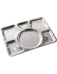 S/STEEL CANTEEN PLATE SIXFOLD