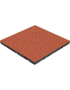 Rubber Tile Base Standard - Square, Red