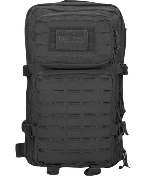 US BLACK LASER CUT ASSAULT BACKPACK LG