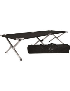 BLACK US STYLE ALUM. FOLDING COT W. BAG